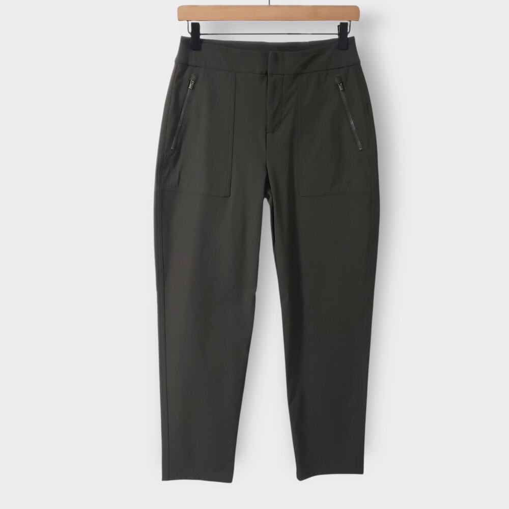 Athleta Wander Hybrid Straight Leg Pant Green Sz‎ 4 Outdoors Athleisure Casual